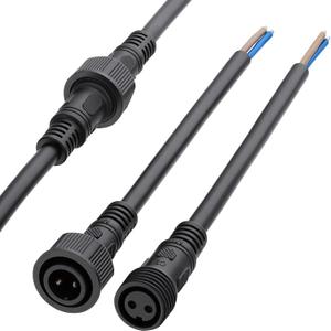 5 Pairs 2 Pin Electrical Connector, IP67 Male Female Plug Waterproof Connector with 20cm Extension Cable, for Car, Boat, Truck, Indoor/Outdoor LED Strip Lights