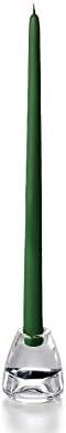 yummi Hunter Green Taper Candles -15 inch - 12 per Pack
