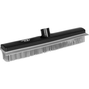 Fuller Brush Rubber Broom  for Carpets Floors Stairs Upholstery  Electrostatic Action Removes Pet Hair Lint Fuzz Dirt Particles  Built-in Squeegee Tackles Wet Messes (Broom Head)