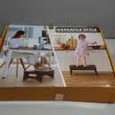 Wooden Step Stool for Adults & Kids, Non-Slip Rubber Feet, 6.5 Inch High, Lightweight Small Step, 400 Lbs Capacity, Bed Step Stool for High Bed, Bathroom & Kitchen (Walnut)