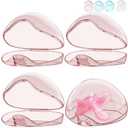 Smlpuame Pacifier Case,4 Pack BPA Free Pacifier Holder Case,Transparent Container Box for Baby BinkyNot Included,Essential Pacifier Accessories,Alway Keep Paci Clean,Easy to Clean(Pink)