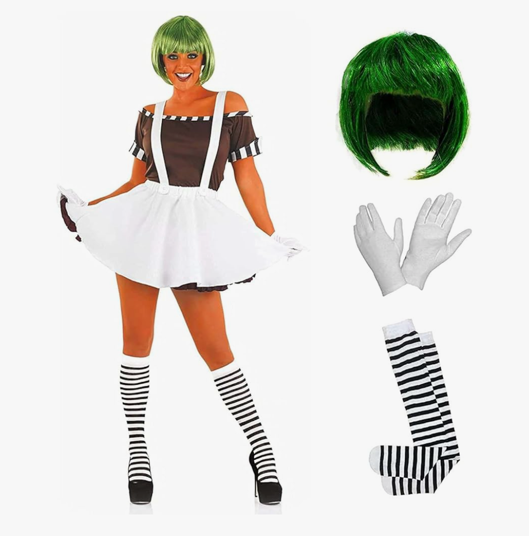 fun shack Womens Chocolate Factory Costume, Chocolate Costume Adult, Book Character Halloween Costumes for Women XL