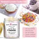 2 x Happy 30th Birthday Candle with Sprinkles - Unique Gift for Her, Sister, Best Friend, Wife, Coworker or Bestie Turning 30