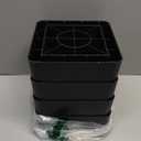 Bed Risers 2 inch, Oversized Fits 5.5in Legs Heavy Duty 6000lbs, Stackable 4/6 Inch Bed Raising Blocks Furniture Riser for College Dorm, Couches, Tables, Desks, Platform (Black)