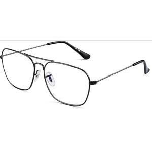 JIM HALO Blue Light Blocking Computer Glasses Reduce Eye Strain Metal Aviator Frame Glasses Men Women