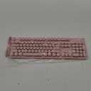 Mechanical Keyboard, 104 Keys Wired Retro Typewriter Round Punk Keycap Gaming Keyboard with Adjustable RGB Backlit Multi Mode for Typist E-Sports() (Pink)