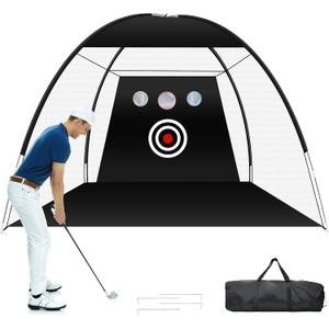 Golf Net, 9x7FT Home Golf Hitting Net for Backyard Driving Chipping Swing Indoor Training Chipping Aid Nets, Gifts for Men Him Dad Golfers