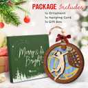 4 x Volleyball Christmas Ornament 2025 - Volleyball Gifts for Teen Girls, Players, Team, Fans, Lovers, Coach - Sports Gifts for Her, Sisters, Friends - Wooden Sports Tree Decorations