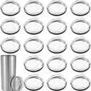 20 Pcs 20 oz Skinny Tumbler Replacement Lids, 2.7 Inch Clear Tumbler Cover, Spill Proof Tumbler Plastic Cover for Maintaining The Temperature of Hot Water, Coffee, Tea, Beverages