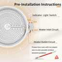 UPGRADED WB30T10130 12" Dual Haliant Surface Element Replacement for GE Stove, AP4344395 12"/9" Dual Radiant Surface Element, PS2321564 12 inch Burner Replace AH2321564 1474216