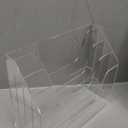 Acrimet Horizontal Triple File Folder Holder Organizer (Manila Folders Letter Size Included) (Clear Crystal Color)