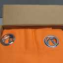 HolidayIdeas Extra Wide Outdoor Curtains for Patio Waterproof, 2 Panels - 110 x 95 Inch - Privacy & Light Filtering Curtains Grommet Outside Curtains for Porch, Gazebo, Backyard (Mecca Orange)