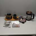 Viant Luxury Tea Set. Electric Kettle with Infuser for Loose Leaf And Ceramic Serving Set. Teapot and Cup Set with Wooden Tray. Excellent Gift Idea For Tea Lovers.