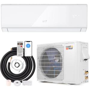 12000 BTU Wifi Enabled Mini Split Air Conditioner & Heater, 22 SEER2 208-230V Inverter AC Unit Cools up to 750 Sq. Ft, Energy Efficient, Heat Pump (White, 12000BTU, 208-230V, 22 SEER2-WIFI)