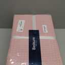 Bedsure Gentlesoft 100% Cotton Blanket King Size for Bed - Breathable and Soft for Spring Summer, Thick Cozy Waffle Weave Blanket Gifts for Women, Pink, 104x90 inches