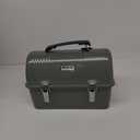 Stanley Classic Lunch Box 10 qt | Vintage Metal Lunchbox | Durable Meal Container with Handle and Latch | Stores Food, Drinks, Thermos, Water Bottle (Hammertone Green)
