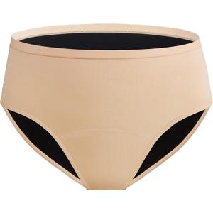 Incontinence Underwear for Women 3.5 oz Leakproof Protective Panties High Absorbency Bladder Control Postpartum Briefs Washable (X-Large, Beige)