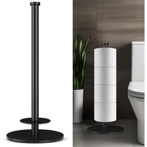 Toilet Paper Holder Stand, Toilet Paper Roll Holder, Toilet Paper Storage Stand, Toilet Paper Holder Free Standing, Tp Holder Stand (Single Column)