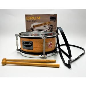 TapAlong Sounder Snare Drum with Double Sided Batter Head Toy Tambourine Drum for Kids, Musical Instrument for Children 12 Months and Up Realistic Look with 2 Drum Sticks 7x7x3.5