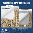 Smiry Bathroom Rugs Mat 48x32, Extra Soft Absorbent Chenille Bath Rugs, Non Slip Rubber Backing Machine Washable Quick Dry Bath Mats for Bathroom Floor, Tub, Shower, Home Decor Accessories, Beige