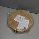 Round Woven Placemats Set of 8, Natural Water Hyacinth Place mats, Rattan Placemat Wicker Placemats Farmhouse Boho Braided Heat Resistant Outdoor Placemat Patio Table Place Mats (12 inch Set of 8)
