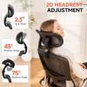 GTPLAYER Big and Tall Ergonomic Mesh Office Chair, High Back Home Desk Chair Computer Gaming Chair with Headrest, Flip-Up Arms, 90-125 Tilt Lock and Wide Cushion, Task Chair for Man Woman-Deep Black