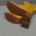 Mid Calf Boots for Women Chunky Block Heel Womens Tall Boots Square Toe Comfortable Casual Boots Low Heel Trendy Stylish Boots (7)