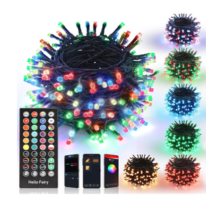 iBaycon Color Changing Christmas Lights, 66FT 200 LED RGB Christmas String Lights Outdoor, Fairy Twinkle Tree Lights with Remote Timer Plug in for Xmas Room Indoor Party Holiday Decorations