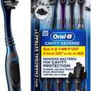 Oral B Cavity Defense 123 Black Toothbrush  Medium (Pack of 4)