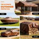 Keten Tarps Heavy Duty Waterproof 12X20Ft, 10 Mil Thick Multipurpose Poly Tarp Tear & Fade Resistant, UV Blocking, Outdoor Tarp with Reinforced Grommets for Roof, Camping, Patio, Pool (Brown/Silver)