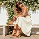 DREAM PAIRS Womens Open Toe Espadrilles Wedges Tie Lace Up Cute Ankle Strap Platform Sandals Dressy Shoes,Size 6.5,Brown-Suede,SDPW2301W