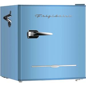 Frigidaire EFR176 Retro Compact Fridge with Chiller Mini Refrigerator with Built-in Bottle Opener for Office, Bedroom, Dorm Room or Cabin, 1.6 cu ft 16" D x 18" W x 18.5" H, Blue
