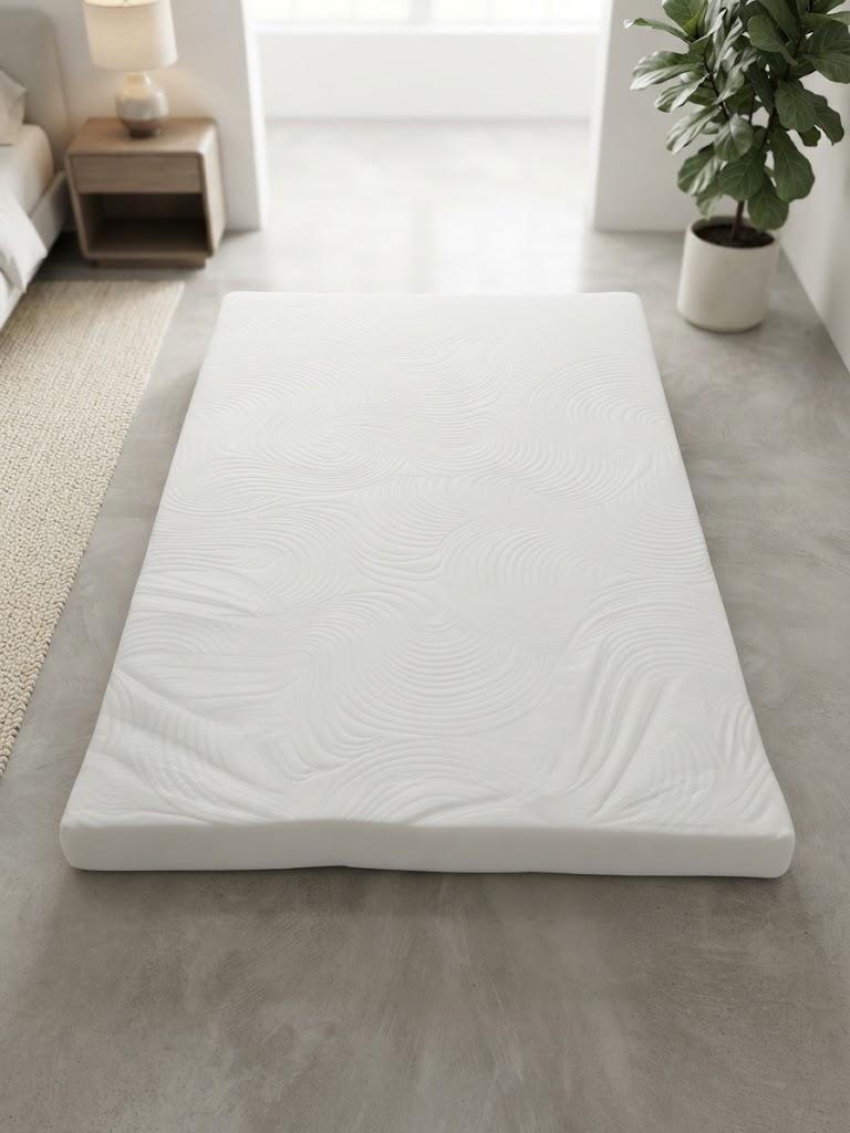 Ergonomic Wave-Textured Foam Mattress (4x6.5 Ft)