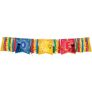 Everyday Sesame Street Highchair Decoration Kit (38") Ribbon & Paper Delight for Birthdays & Celebrations - Unique, Eye-Catching Design for Kids