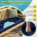 Outdoor Bench Cushion, Tufted Patio Seat Pad for Garden Bench, Porch Swing, Indoor/Outoor Furniture (Blue, 48X18X4 inch)