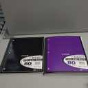 Standards® 1 Subject, Wireless Notebook, Wide Rule, 80 Sheets, Pack of 2(Black, Purple) 