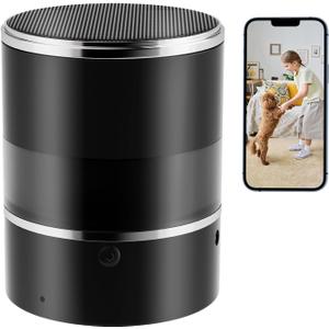 Security Camera with Bluetooth Speaker, Hidden Camera, Spy Camera,1080P Wireless WiFi Camera for Home/Office, Indoor Camera with Rotating Lens, 240 Viewing Angle, Motion Detection (2.4G/5G)