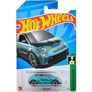 Pack Of 3 Hot Wheels Cars (Surfin' School Bus, Dodge Van, Fiat 500e)