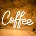 SYLHOME Coffee Led Neon Light Sign Home Bedroom Business Cafe Wall Sign Decor Club Coffee Bar Station Shop Kitchen Light Up Sign 11.8" X 6.69" USB
