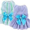 Pet Dog Dress Dog Clothes Girl Sweet Puppy Princess Dresses Yorkie Clothes Cute Doggie Outfit Pet Apparel for Small Dogs and Cats, XXS, 2 Pack