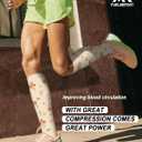 6 Pairs Compression Socks for Women & Men 15-20mmHg Graduated Support Knee High Socks for Nurses, Travel, Athletic (Small-Medium, 03 Assort - Colored Flower)