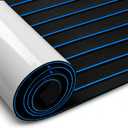 Fullfire EVA Foam Boat Flooring, Faux Teak Marine Boat Decking Sheet with Self-Adhesive Deck Carpet for Bass Boat Jon Boat Pontoon RV Kayak Floor 94" x 47"/35"/15"