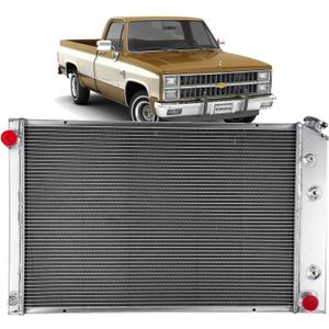 3 Row Radiator for 1973-1991 Chevy GMC C/K/R Series 10 20 30 1500 2500 3500 Pickup Trucks, Full Aluminum Radiators