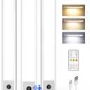 EZVALO 3 Pack Under Cabinet Lighting, 3200mAh Rechargeable Motion Sensor Light, 12inch Magnetic Closet Lights with Dimmable & 3 Color Temps, Wireless Motion Activated Lights with Remote for Kitchen