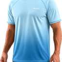 Men's Rashguard Swim Shirt Short Sleeve UPF 50+ Sun Protection Shirt SPF Quick Dry Water Lightweight Shirt (XXL)