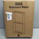 Sakugi Clothes Rack - 33.0" x 12.2" x 79.5" Clothing Rack with Shelves & Wheels, Multi-Functional Wardrobe Closet with Hooks, Sturdy Metal Garment Rack for Bedroom, Laundry, Balcony (Large, Black)