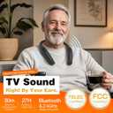 Neck Speaker,Voice Clarifying Dialog Potable Neck Speakers for Hard of Hearing and Elderly,Bluetooth 6.0 Neck Wireless Wearable Speaker with 27H Playtime,100Ft Range,Neckband Speaker