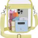 Clear Stadium Bag 12126 Policy Compliant Transparent Crossbody Purse, Waterproof PVC Clear Bag for Concerts Events (Small, Yolk Yellow)