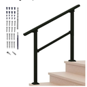 Hand Rails for Outdoor Steps,3 Step Stair Handrail & Indoor Stair Railing Kit，Black Railings for Outdoor Steps and Hand Rails for Seniors for Porch (3 Step)