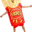 One Casa Inflatable Costume Adult,Blow Up French Fries Suit,Full Body Chips Halloween Costumes for Men Women